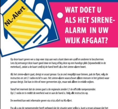 Wat te doen bij sirene-alarm? 